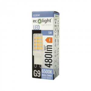 Żarówka LED G9 5W 6500K 480lm EC20747 EcoLight Żarówka LED G9 5W 6500K 480lm EC20747 EcoLight