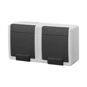 Gniazdo podwójne z/u IP55 n/t 5042-10 szare Aquant 2K Elektro-Plast Nasielsk Gniazdo podwójne z/u IP55 n/t 5042-10 szare Aquant 2K Elektro-Plast Nasielsk