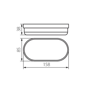 Oprawa kanałowa TOLU C LED 6W-NW-W 420lm 4000K IP54 owalna 31495 Kanlux Oprawa kanałowa TOLU C LED 6W-NW-W 420lm 4000K IP54 owalna 31495 Kanlux