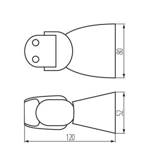 Czujnik ruchu PIR ALER N-B czarny n/t IP65 120° 37363 Kanlux