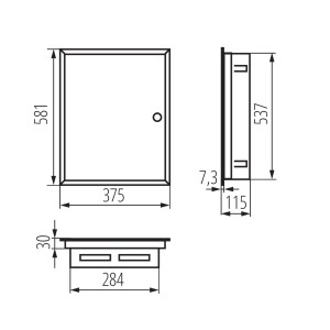 Rozdzielnica p/t metalowa 3x12 IP30 KP-DB-I-MF-312 35681 Kanlux Rozdzielnica p/t metalowa 3x12 IP30 KP-DB-I-MF-312 35681 Kanlux