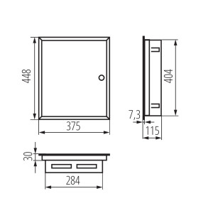 Rozdzielnica p/t metalowa 2x12 IP30 KP-DB-I-MF-212 35680 Kanlux Rozdzielnica p/t metalowa 2x12 IP30 KP-DB-I-MF-212 35680 Kanlux
