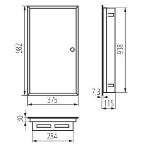 Rozdzielnica p/t metalowa 6x12 IP30 KP-DB-I-MF-612 35685 Kanlux Rozdzielnica p/t metalowa 6x12 IP30 KP-DB-I-MF-612 35685 Kanlux