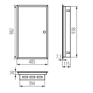 Rozdzielnica p/t metalowa 6x18 KP-DB-I-MF-618 IP30 35686 Kanlux Rozdzielnica p/t metalowa 6x18 KP-DB-I-MF-618 IP30 35686 Kanlux