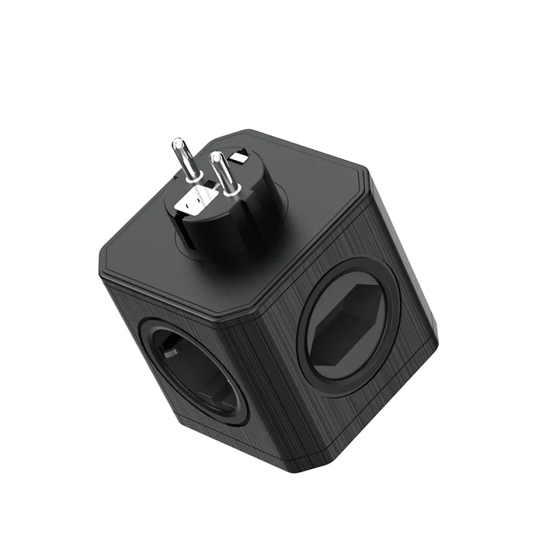 Rozgałęźnik kostka 1x gniazdo z/u Schuko 3x gniazdo płaskie 3x USB-A czarny R-41S W-00358 KEL Plastrol Rozgałęźnik kostka 1x gniazdo z/u Schuko 3x gniazdo płaskie 3x USB-A czarny R-41S W-00358 KEL Plastrol