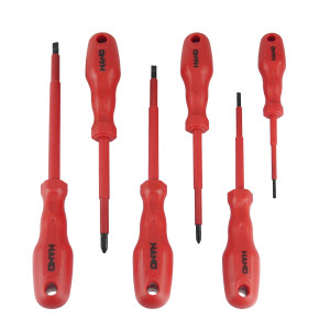 Zestaw wkrętaków VDE 1000V NR-1/W-Z6/VDE/3-6,5 czerwone 6szt. W-00345 Hand PRO Plastrol Zestaw wkrętaków VDE 1000V NR-1/W-Z6/VDE/3-6,5 czerwone 6szt. W-00345 Hand PRO Plastrol