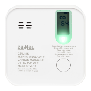 Czujnik tlenku węgla Wi-Fi TUYA CTW-10 GAR10000082 Zamel