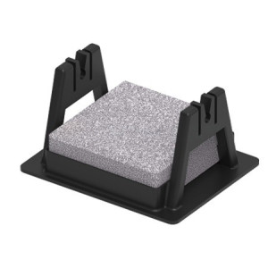 Uchwyt plastikowy otwarty z betonem H-65 do drutu odgromowego fi8-10 dno plastikowe 401818 Gromtor
