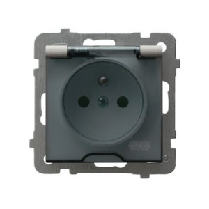 Gniazdo pojedyncze z/u IP44 GPH-1GZ/m/82/d kaszmir AS Ospel