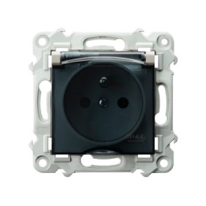 Gniazdo pojedyncze z/u IP44 GPH-1ZZ/m/83/d kaszmirowy beż SZAFIR Ospel