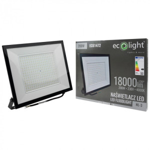 Naświetlacz LED NL-3 200W 18000lm 4000K IP65 EC61472 EcoLight