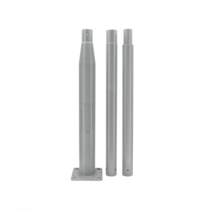 Słup oświetleniowy składany 3m maszt fi60mm podstawa 160x160 szary C84-SSO-S3M-160-060-DG Bemko