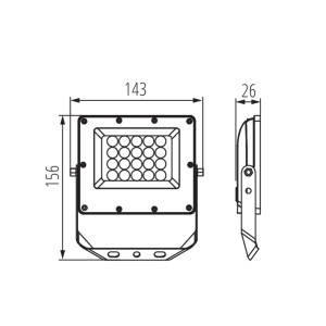 Naświetlacz LED ACETE 20W CCT IP65 szary 38491 Kanlux