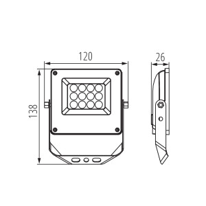 Naświetlacz LED ACETE 10W CCT IP65 szary 38490 Kanlux