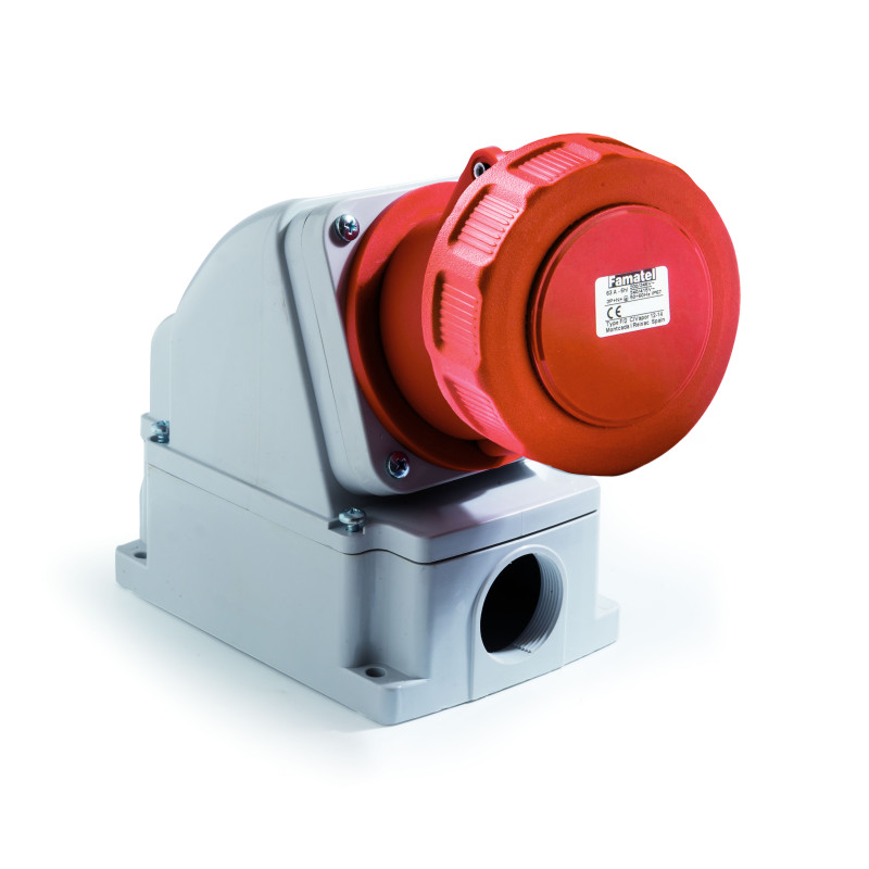 Gniazdo siłowe stałe 63A 5P 400V IP67 24395 Famatel