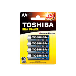 Baterie paluszki LR06/AA High Power +45% (4szt.) LR6GCP BP-4 Toshiba