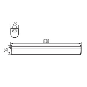 Oprawa podszafkowa MERA LED 15W 1600lm 4000K 84cm 29212 Kanlux