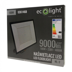 Naświetlacz LED 100W NL-3 4000K 9000lm IP65 EC61468 EcoLight