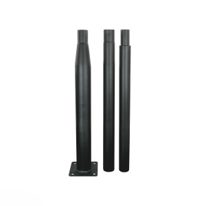 Słup oświetleniowy składany 3m 160x160 fi60mm 160x160 czarny C84-SSO-S3M-160-060-BL Bemko