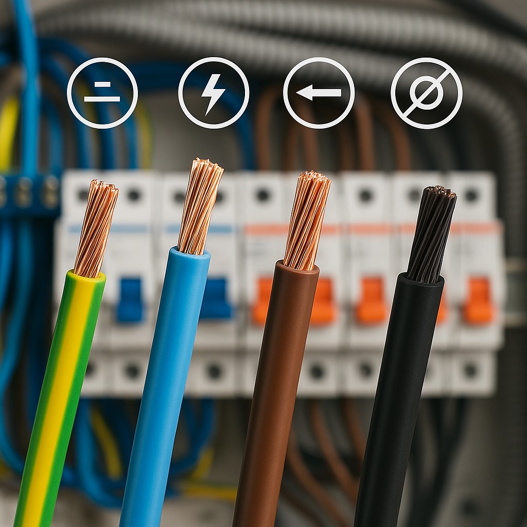 oznaczenia na przewodach elektrycznych